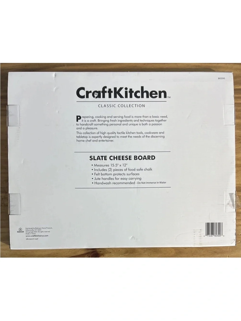 Craft Kitchen - 15.5” x 12” - Slate Cheese Board - New In Box - Felt Bottom